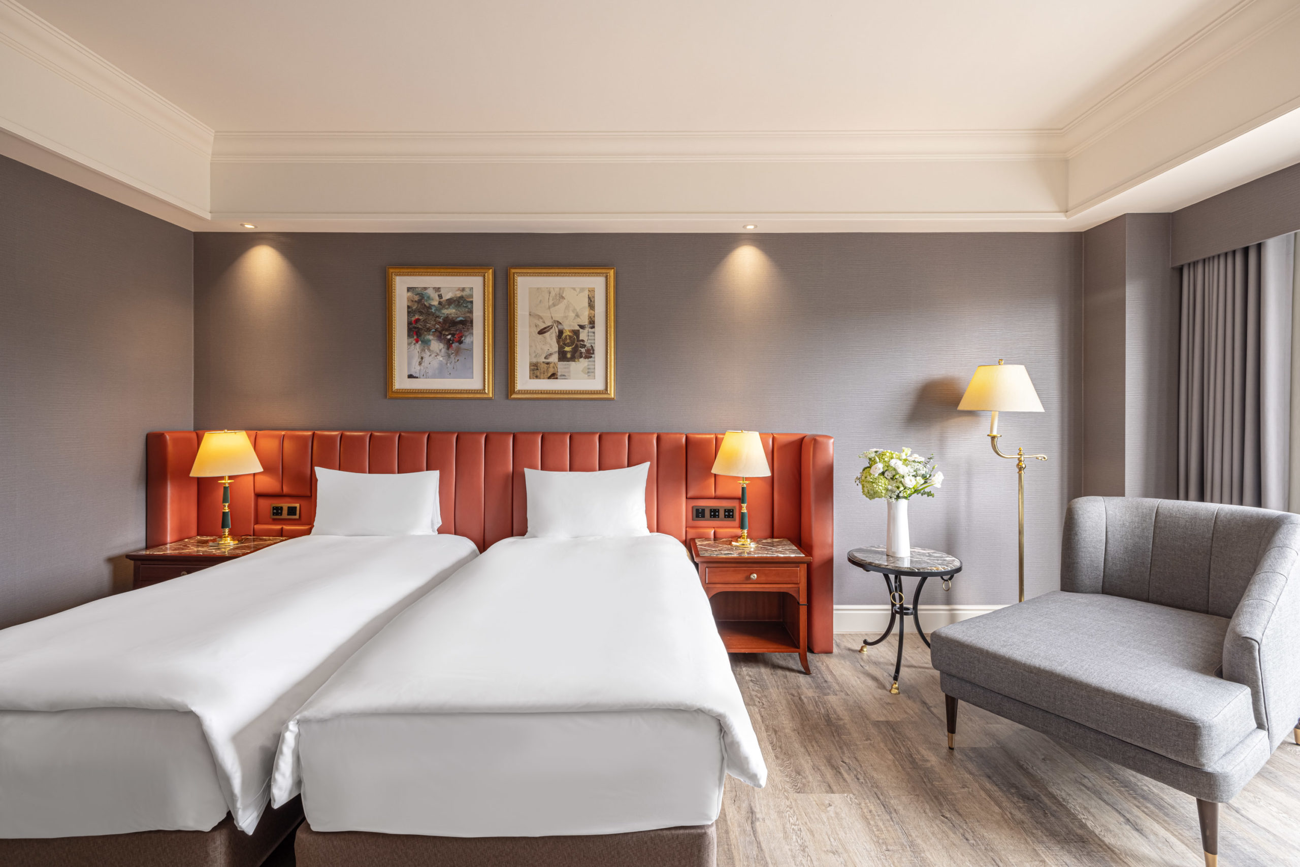 豪華兩小床 新竹住宿推薦泳池飯店雙人房 煙波新竹湖濱館